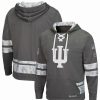 Sports Fan Shop * | Men'S Indiana Hoosiers Oht Military-Inspired Appreciation Lace-Up Pullover Hoodie Gray