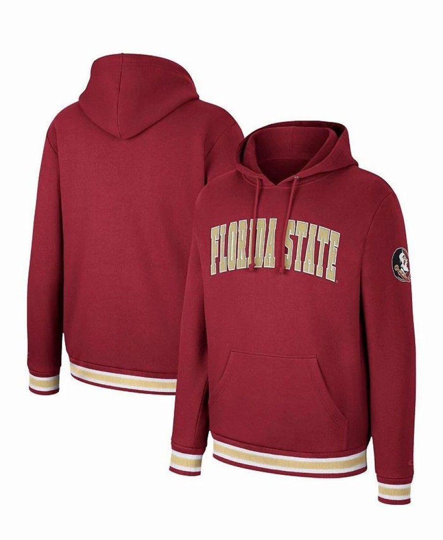 Sports Fan Shop * | Men'S Florida State Seminoles Varsity Arch Pullover Hoodie Garnet