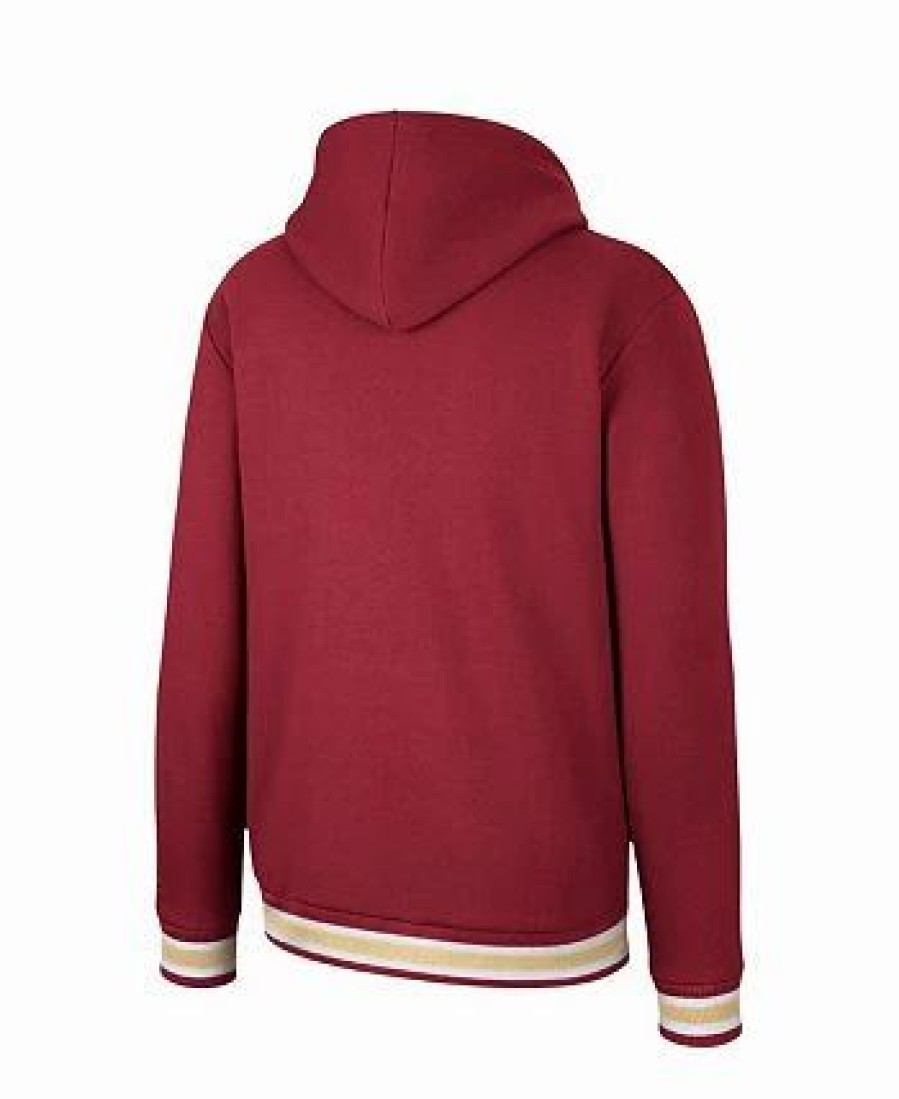 Sports Fan Shop * | Men'S Florida State Seminoles Varsity Arch Pullover Hoodie Garnet