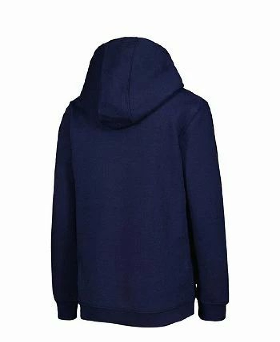 Sports Fan Shop * | Outerstuff Youth Boys Denver Broncos Take The Lead Pullover Hoodie Navy