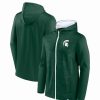 Sports Fan Shop * | Fanatics Men'S Branded Michigan State Spartans Ball Carrier Full-Zip Hoodie Green