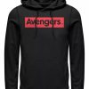 Hoodies & Sweatshirts * | Marvel Men'S Avengers Classic Logo, Pullover Hoodie Black