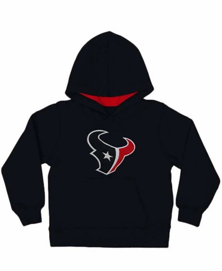 Sports Fan Shop * | Outerstuff Toddler Boys And Girls Blue Houston Texans Fan Gear Primary Logo Pullover Hoodie Navy