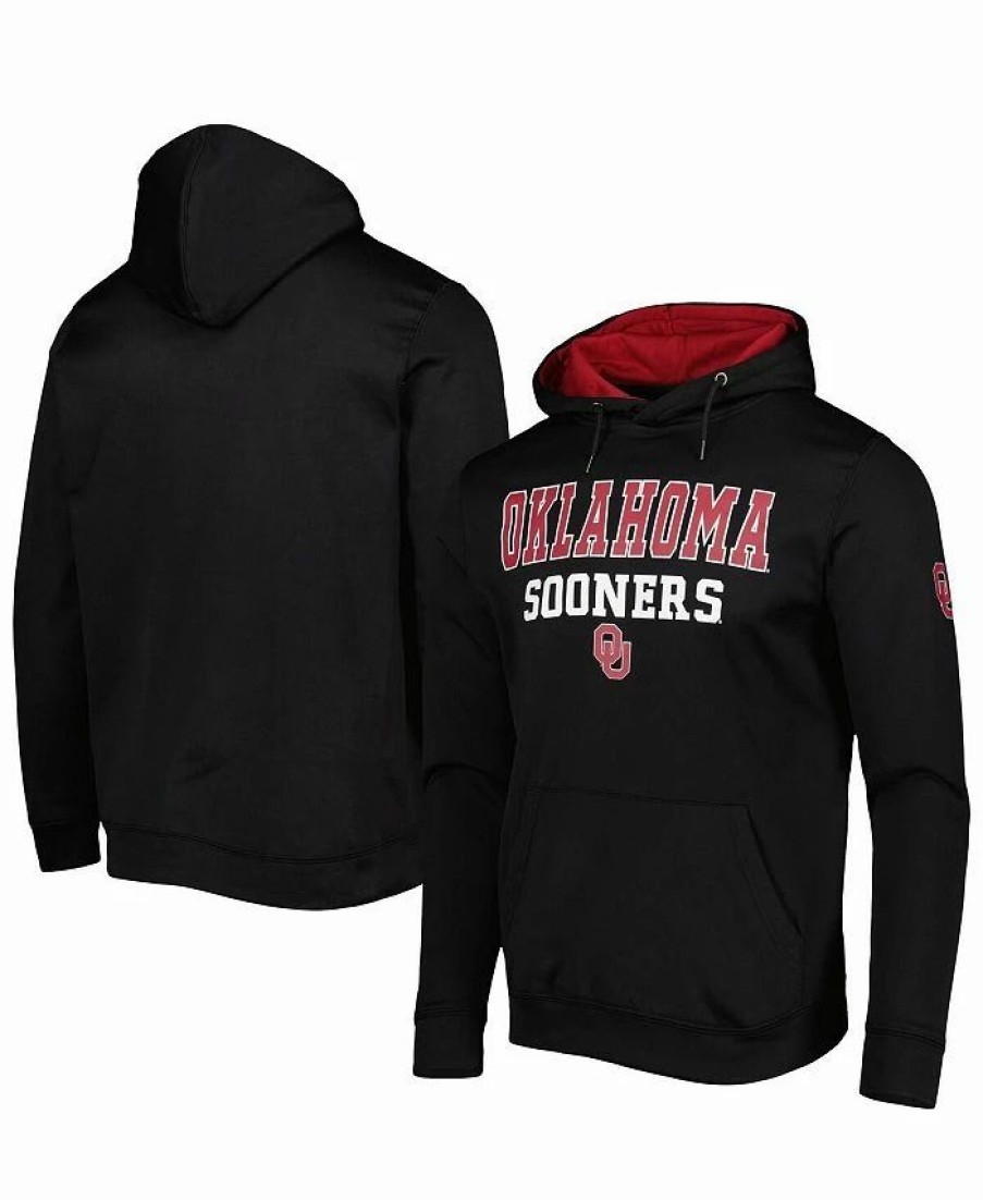 Sports Fan Shop * | Men'S Oklahoma Sooners Sunrise Pullover Hoodie Black