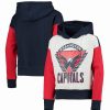 Sports Fan Shop * | Outerstuff Girls Youth Washington Capitals Let'S Get Loud Pullover Hoodie Heathered Gray, Navy