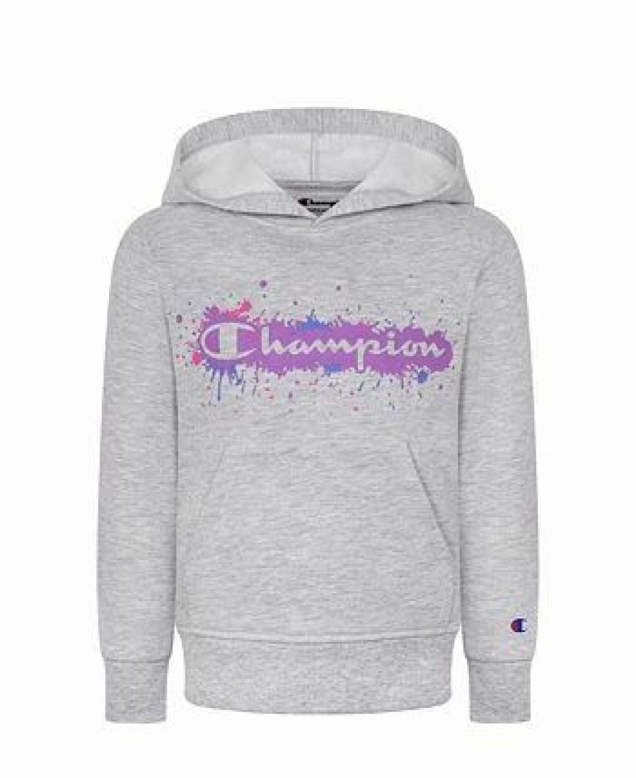 Kids * | Champion Toddler Girls Paint Splatter Graphic Fleece Hoodie And Joggers, 2 Piece Set Oxford Heather, Creative