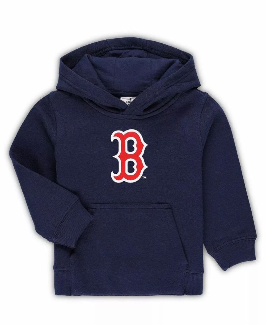 Sports Fan Shop * | Outerstuff Toddler Boys And Girls Boston Red Sox Team Primary Logo Fleece Pullover Hoodie Navy