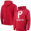 Sports Fan Shop * | Men'S Philadelphia Stars Negro League Logo Pullover Hoodie Red