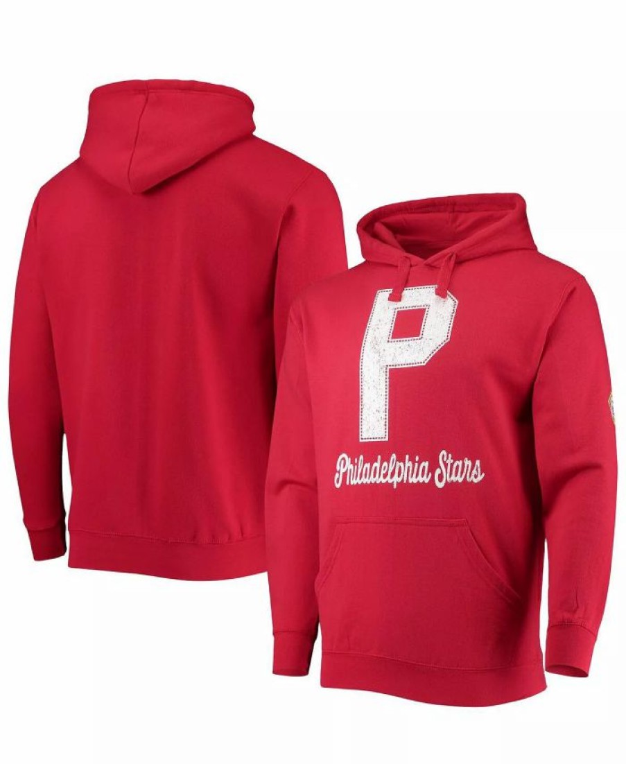 Sports Fan Shop * | Men'S Philadelphia Stars Negro League Logo Pullover Hoodie Red