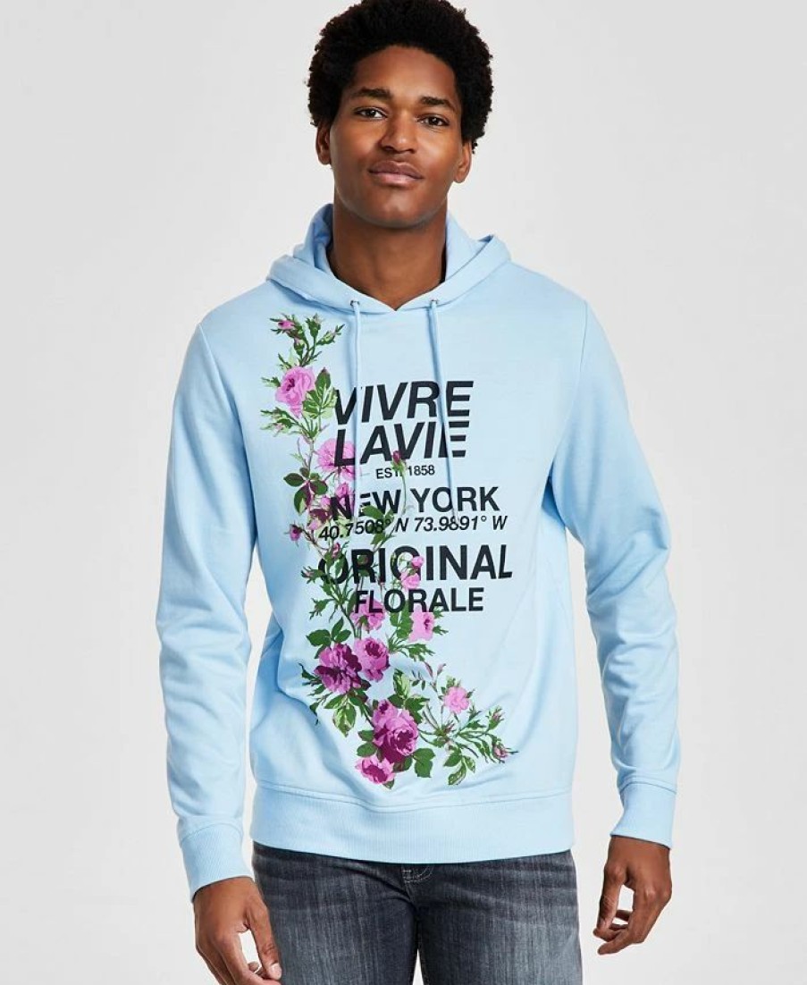 Hoodies & Sweatshirts * | Men'S Brayden Classic-Fit Long-Sleeve Graphic Hoodie, Created For Macy'S Angel Falls