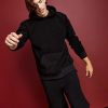 Hoodies & Sweatshirts * | En'S Relaxed-Fit Mixed-Media Hoodie, Created For Macy'S