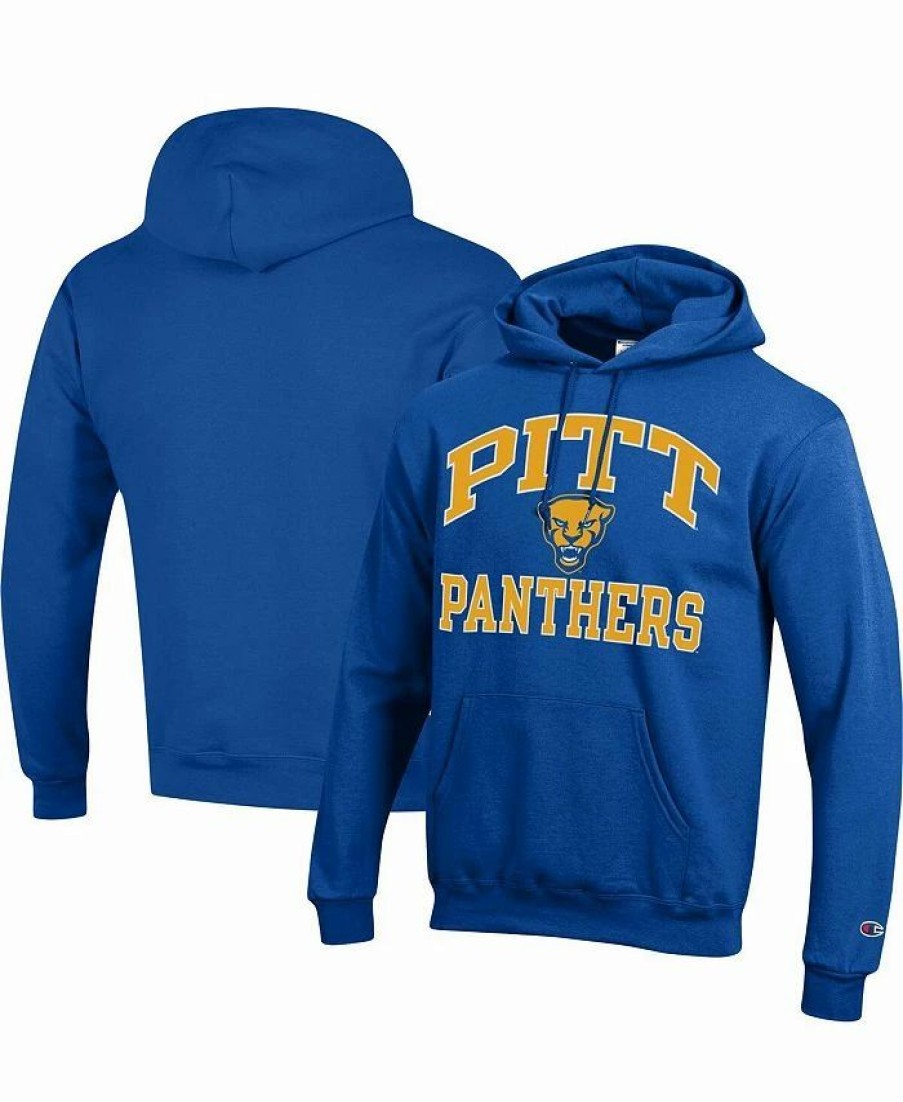 Sports Fan Shop * | Champion Men'S Pitt Panthers High Motor Pullover Hoodie Royal