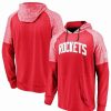 Sports Fan Shop * | Fanatics Men'S Branded Houston Rockets Made To Move Space Dye Raglan Pullover Hoodie Red