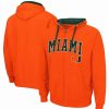 Sports Fan Shop * | Men'S Miami Hurricanes Big And Tall Full-Zip Hoodie Orange