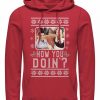 Hoodies & Sweatshirts * | Men'S Friends Holiday How You Doin Hoodie Red