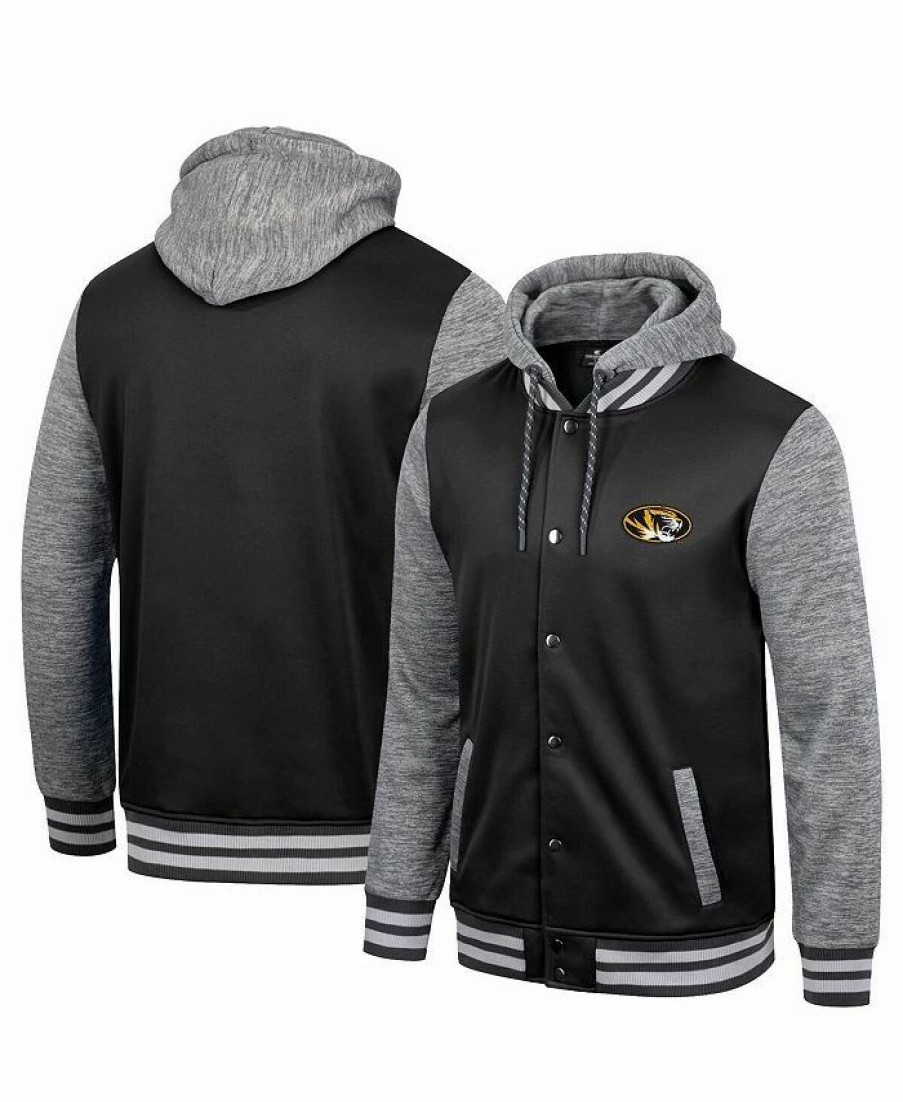 Sports Fan Shop * | Men'S Missouri Tigers Robinson Hoodie Full-Snap Jacket Black