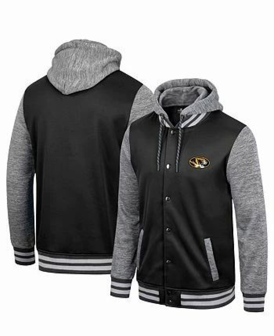 Sports Fan Shop * | Men'S Missouri Tigers Robinson Hoodie Full-Snap Jacket Black