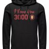 Hoodies & Sweatshirts * | Marvel Men'S Avengers Endgame Iron Man I Love You 3000 Text, Pullover Hoodie Black