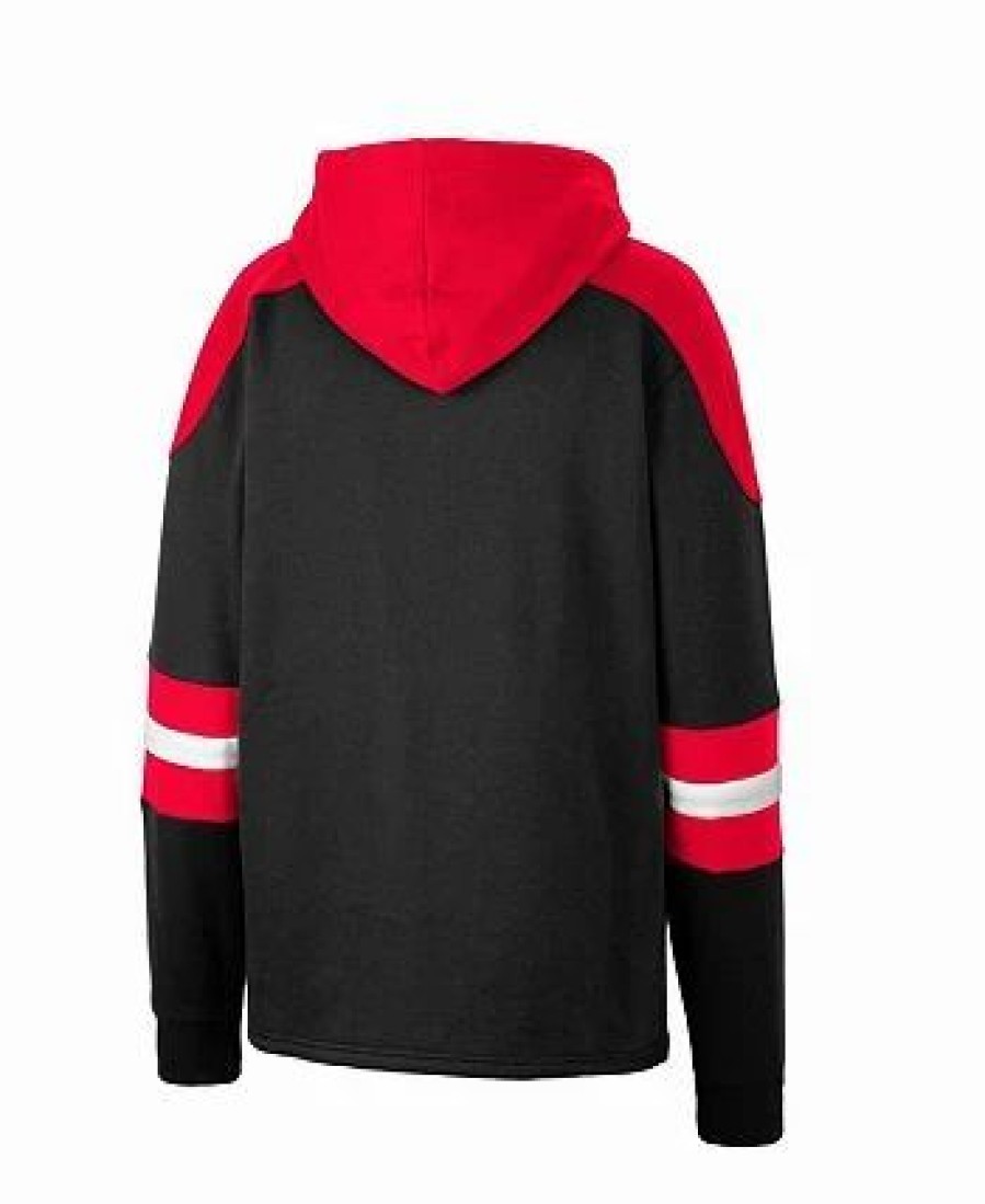 Sports Fan Shop * | Men'S Rutgers Scarlet Knights Lace-Up 4.0 Pullover Hoodie Black