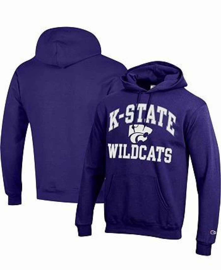 Sports Fan Shop * | Champion Men'S Kansas State Wildcats High Motor Pullover Hoodie Purple