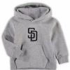 Sports Fan Shop * | Outerstuff Toddler Heathered Gray San Diego Padres Primary Logo Pullover Hoodie Heather Gray