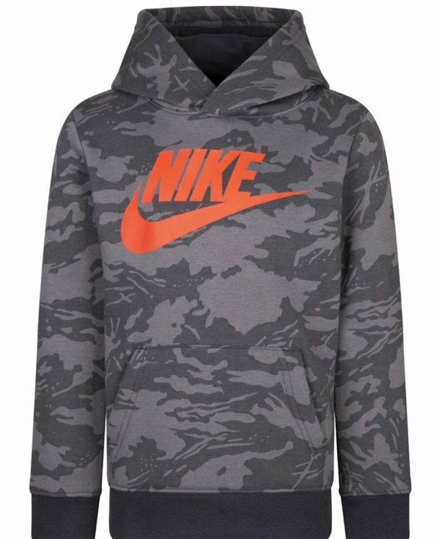 Kids * | Nike Little Boys Camo Futura Fleece Hoodie