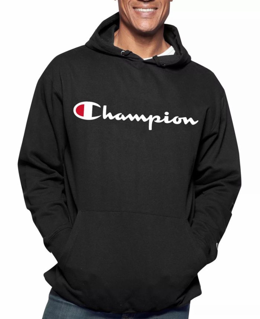 Activewear * | Champion Men'S Logo-Print Hoodie Oxford Heather Gray