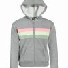 Kids * | Toddler & Little Girls Colorblocked Stripe Hoodie, Created For Macy'S Stormy Hthr