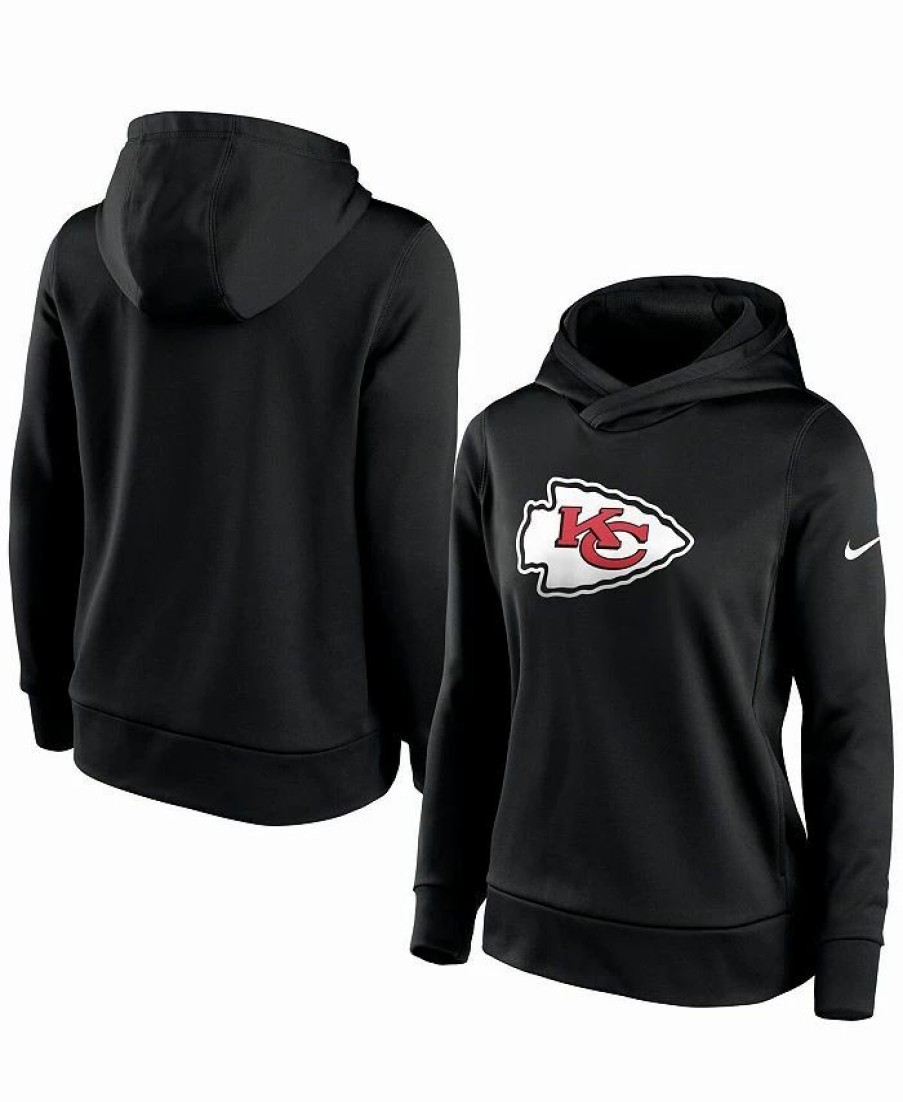 Sports Fan Shop * | Nike Women'S Kansas City Chiefs Performance Pullover Hoodie Black