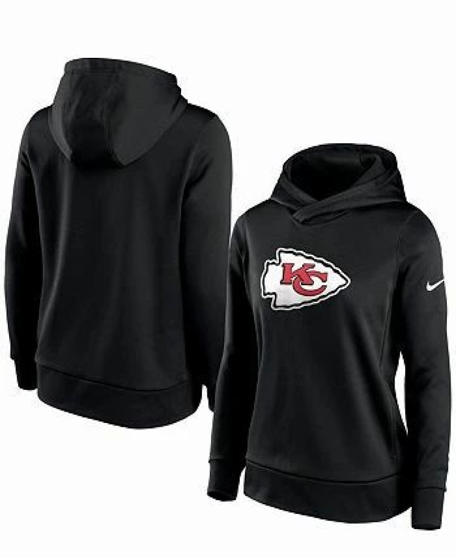 Sports Fan Shop * | Nike Women'S Kansas City Chiefs Performance Pullover Hoodie Black