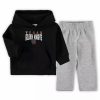 Sports Fan Shop * | Outerstuff Infant Boys And Girls Vegas Golden Knights Fan Flare Pullover Hoodie And Pants Set Black, Heathered Gray